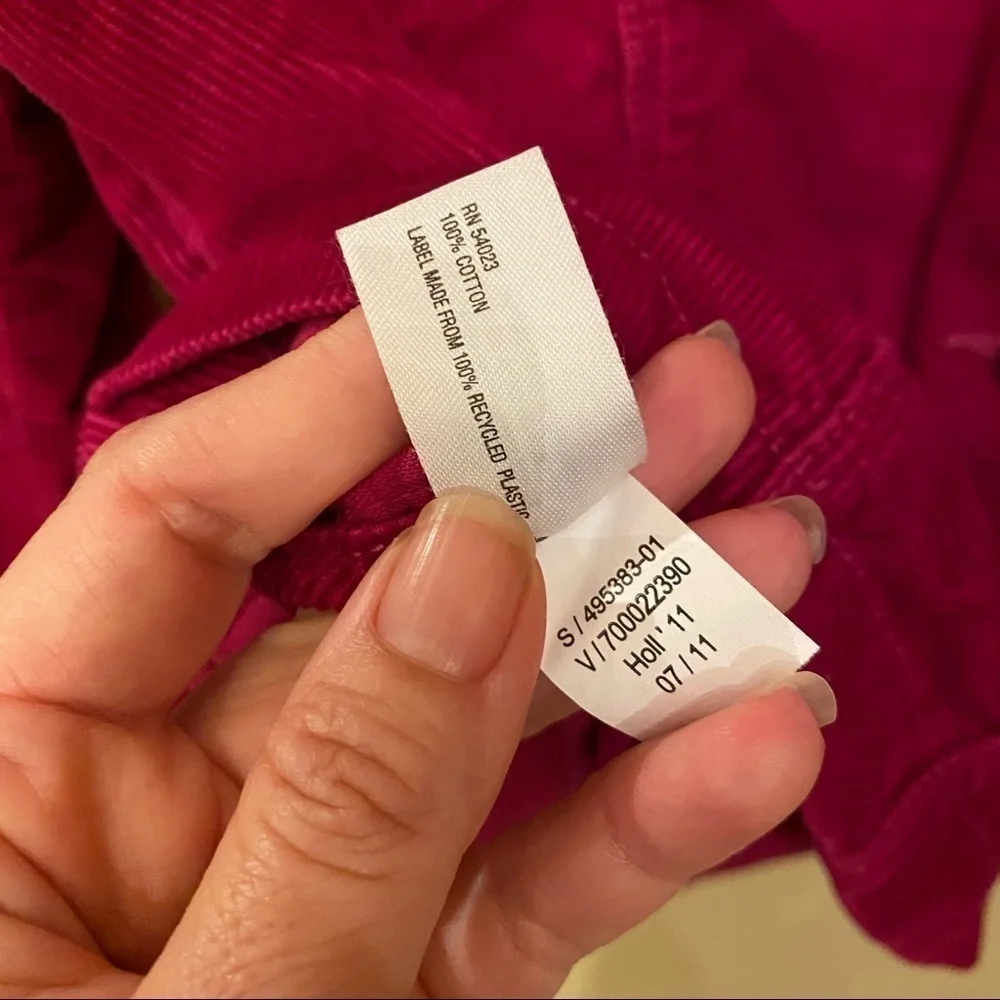 GAPKIDS Fuchsia Corduroy Jacket Size XXL (14/16)